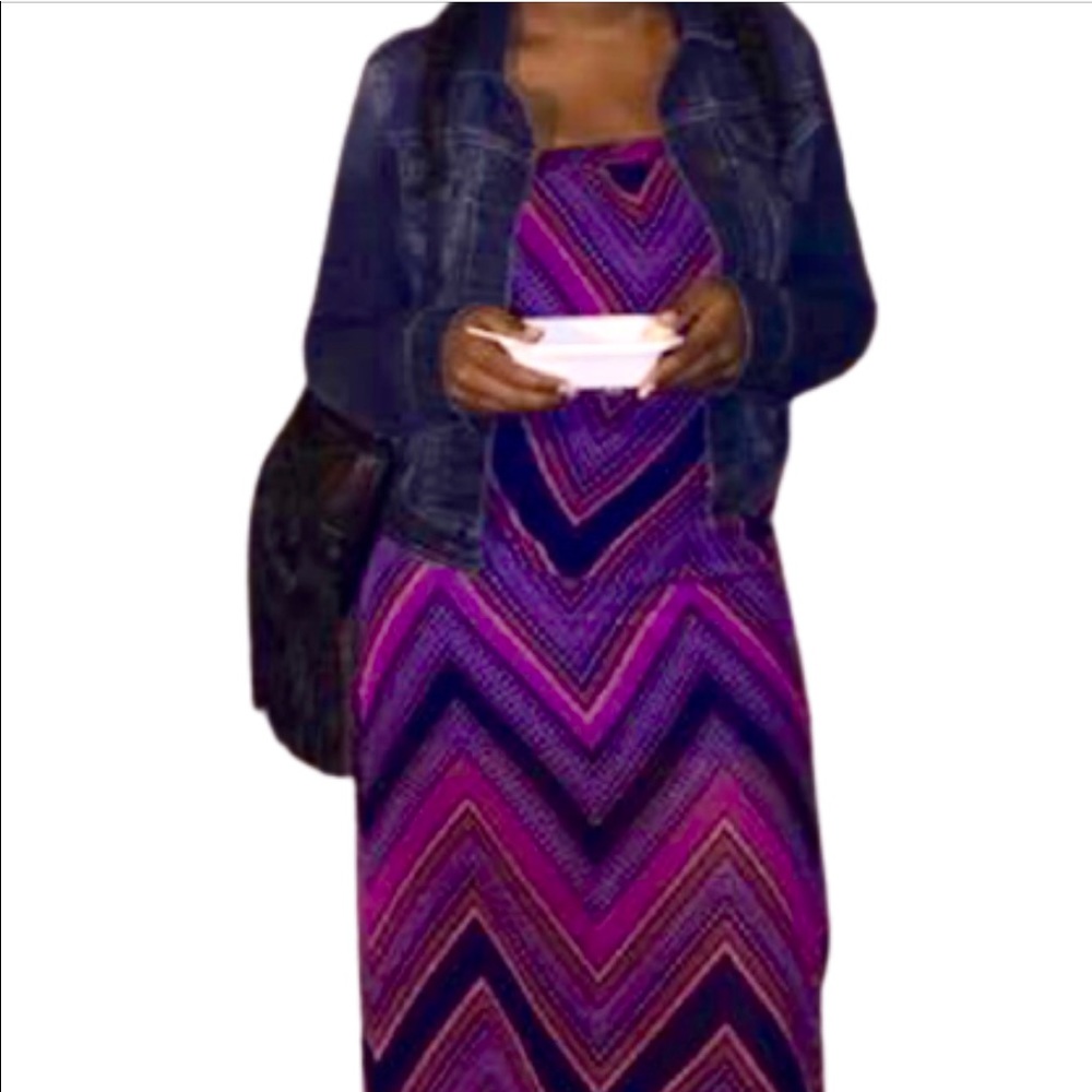 Strapless Purple Maxi